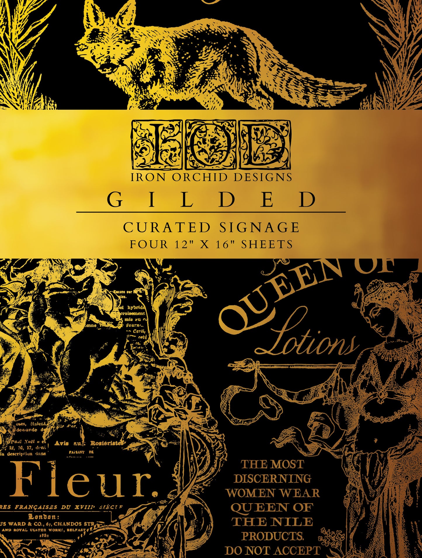 Gilded Transfers - Curated Signage 12x16