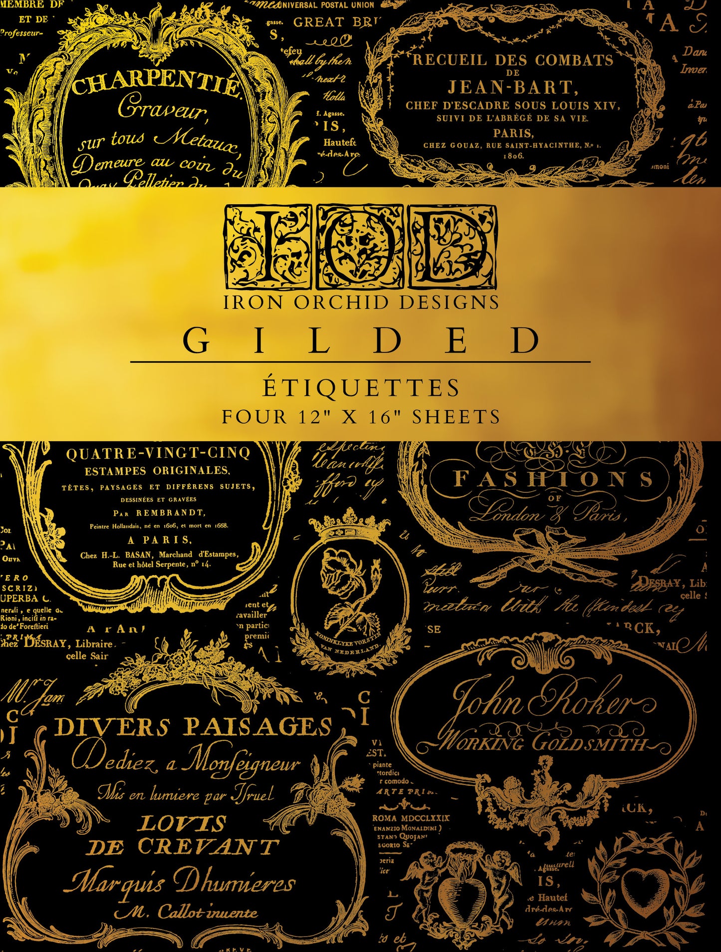 Gilded Transfers - Etiquettes 12x16