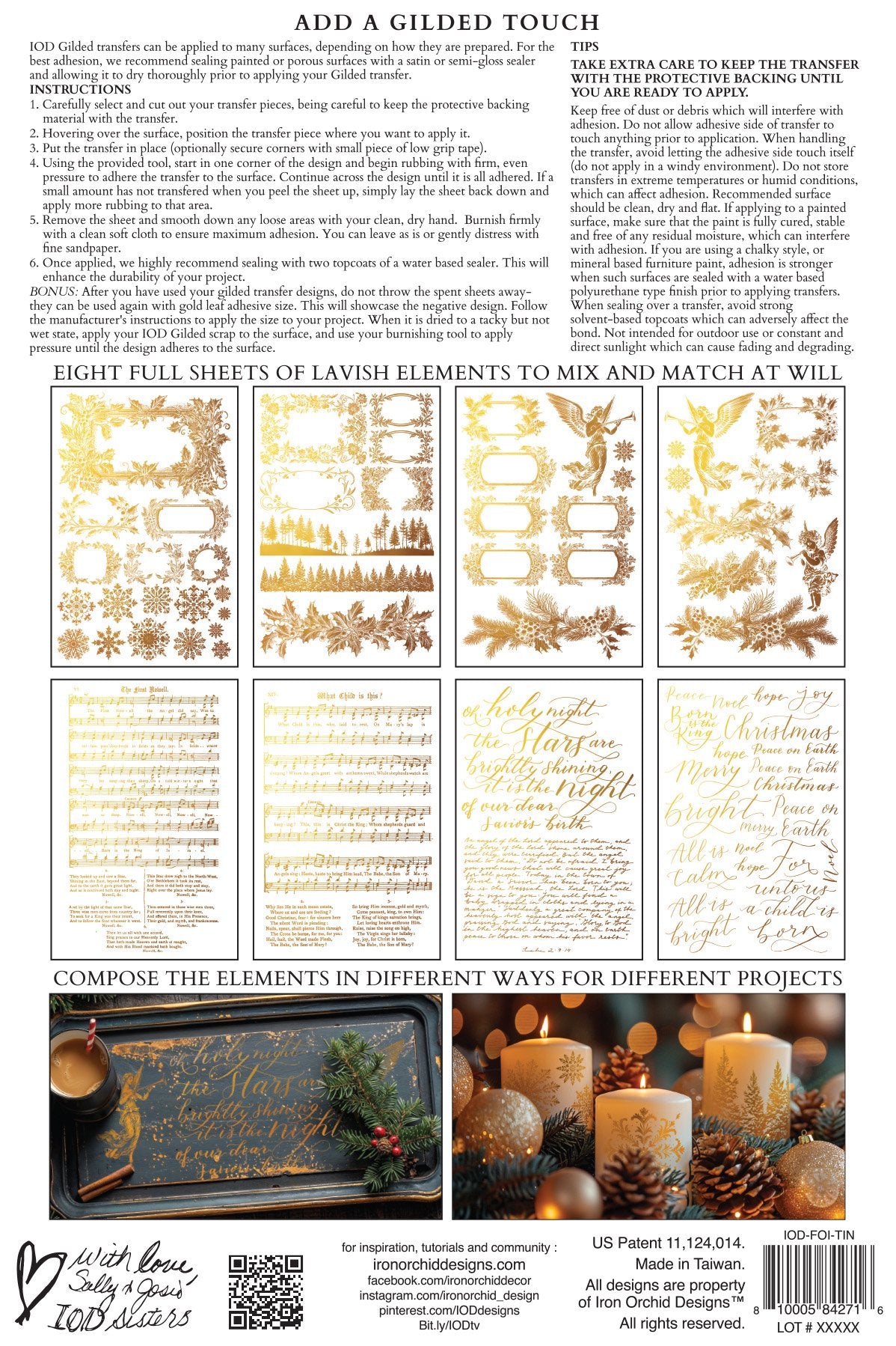 Gilded Transfers - Tinsel Foil 8x12