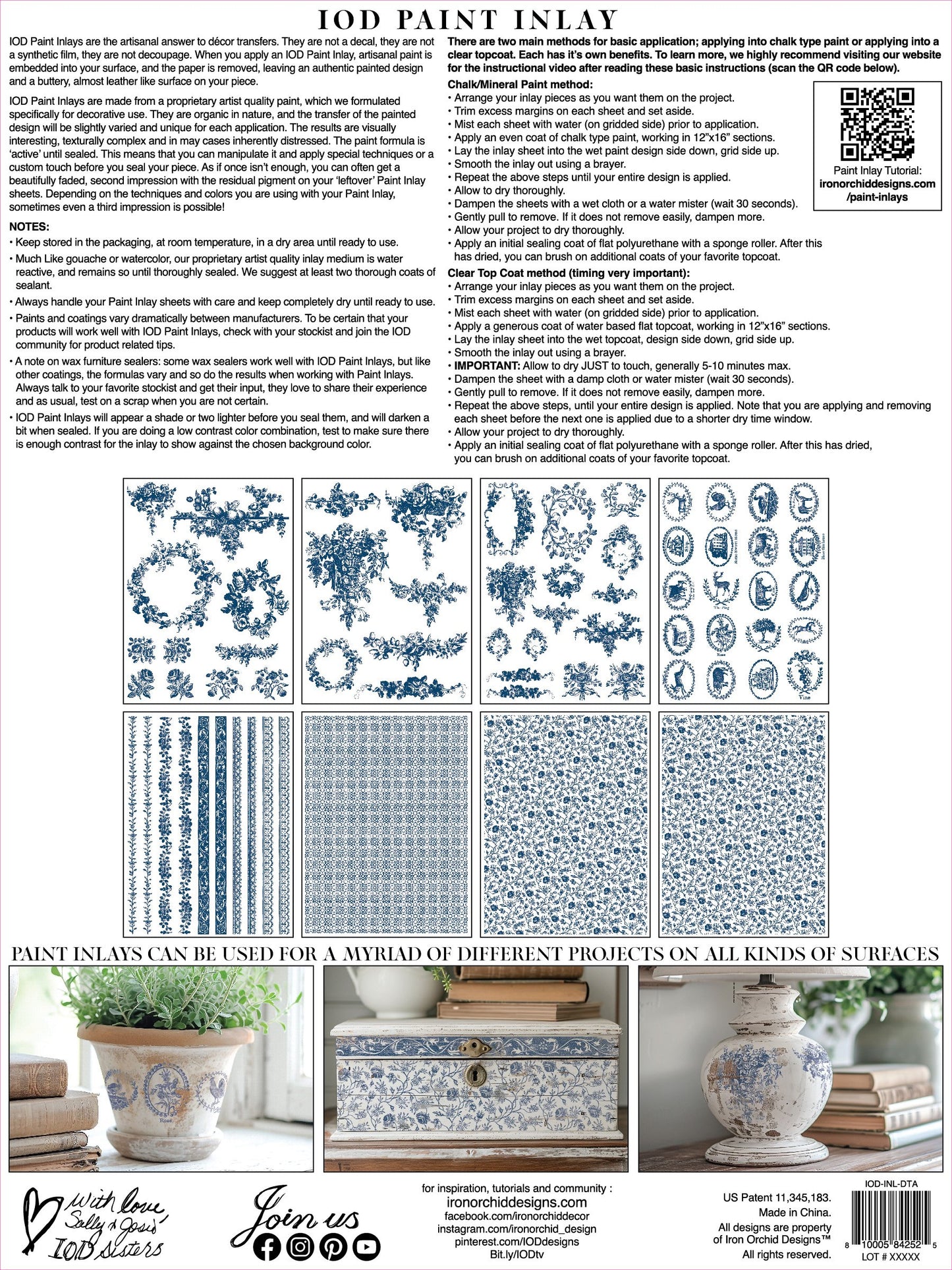 Paint Inlay - Delft Traditions Azure 12x16