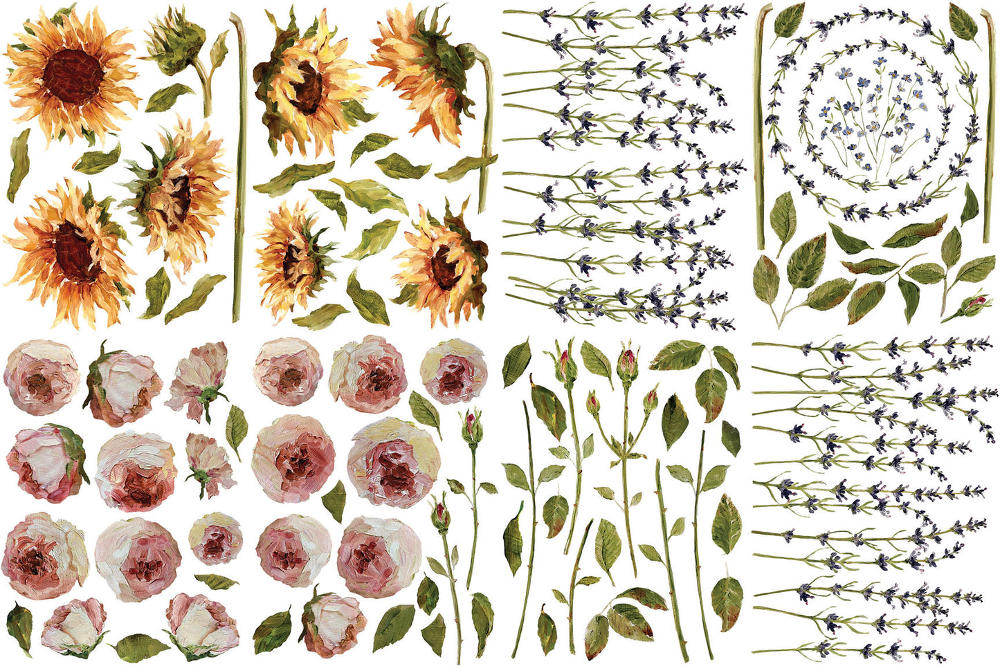 Transfer - Painterly Florals 12x16 Pad