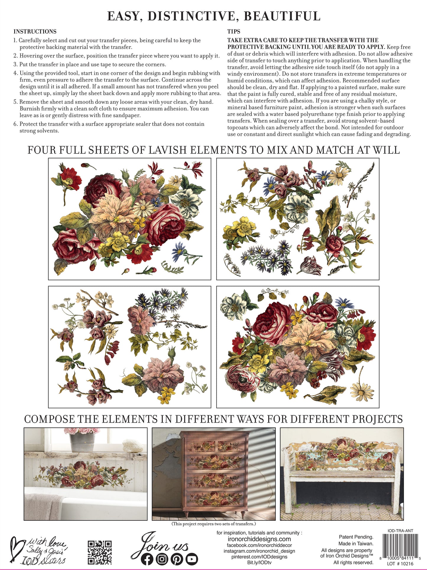 Transfer - Floral Anthology - 12x16 Pad