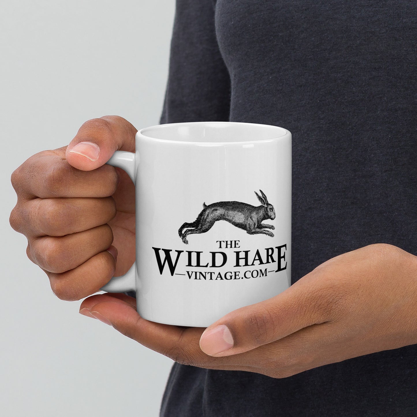 White glossy mug