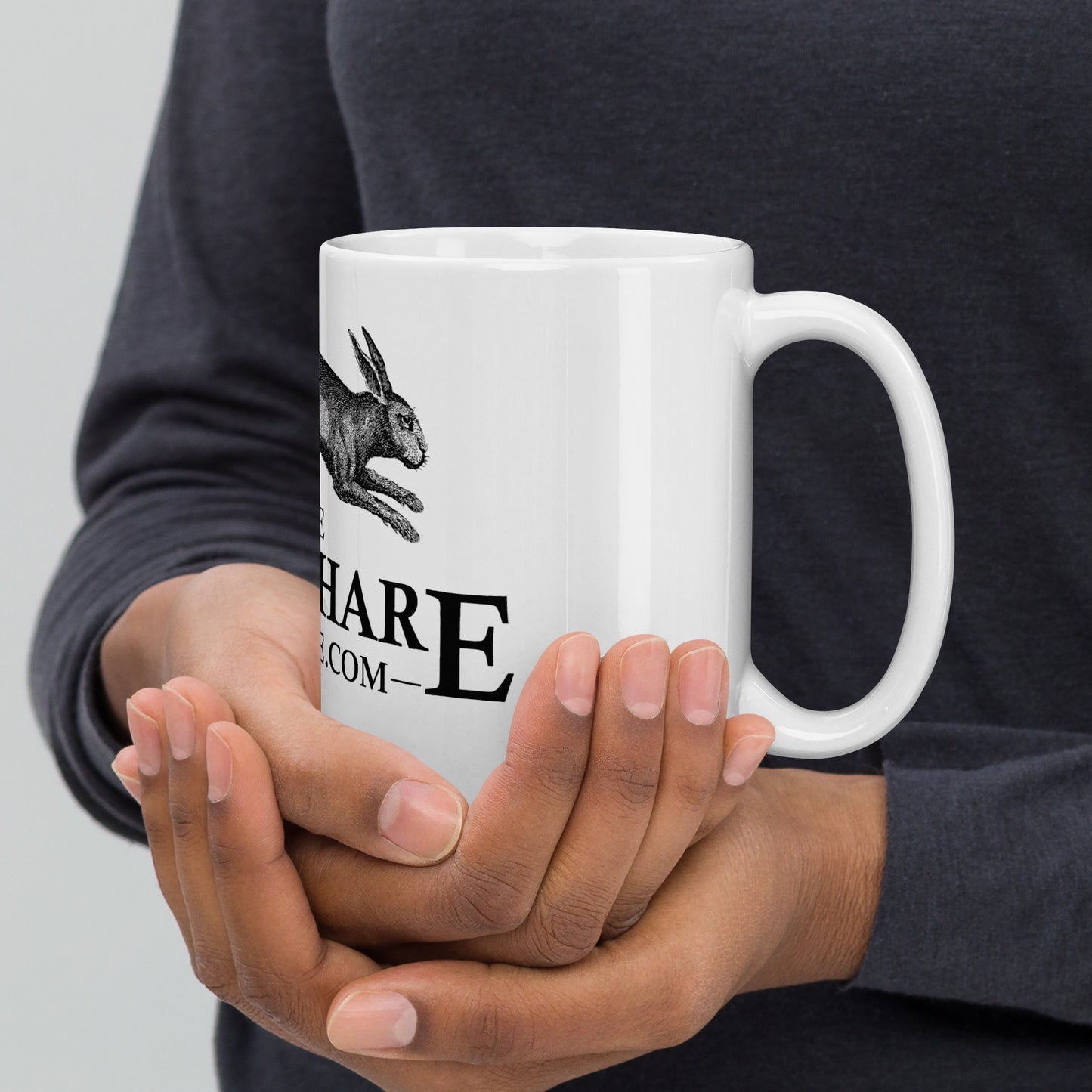 White glossy mug