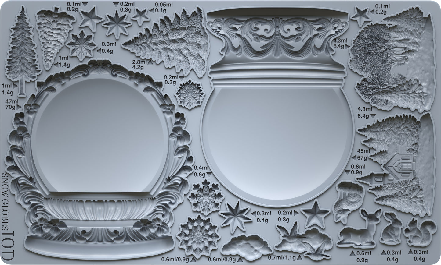 IOD Mould - Snow Globe 6x10