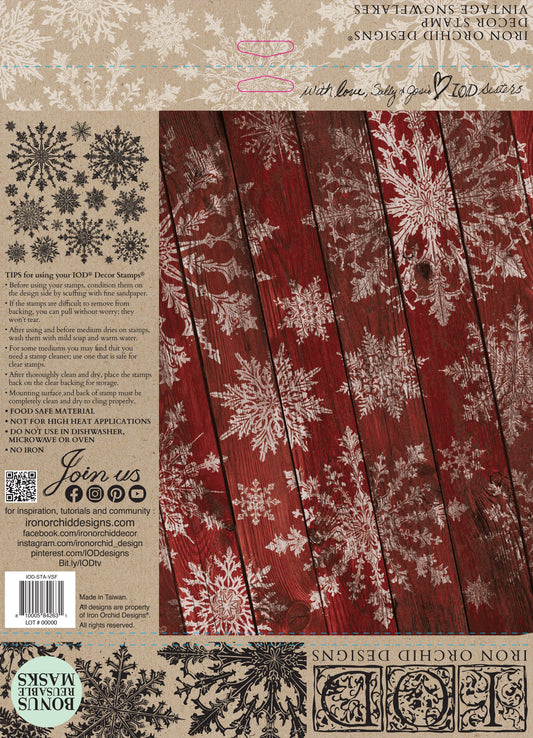 Stamp - Vintage Snowflakes 12x12