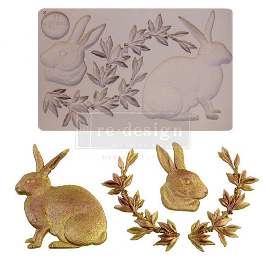 REDESIGN DECOR MOULDS® – MEADOW HARE – 1 PC, 5″X8″, 8MM THICKNESS