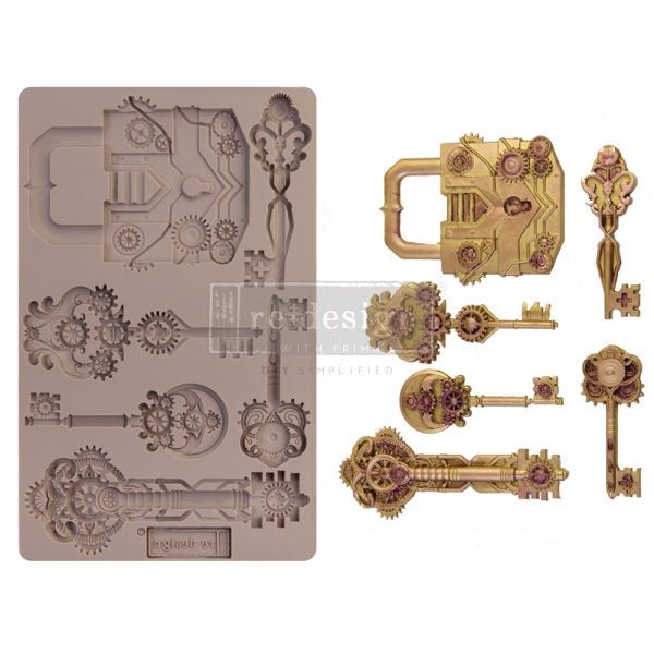 REDESIGN DECOR MOULDS® – MECHANICAL LOCK & KEYS – 1 PC, 5″X8″, 8MM THICKNESS